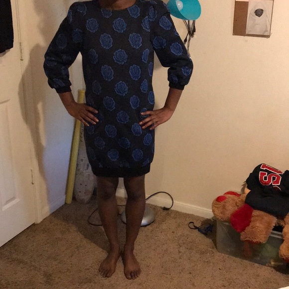 💥💥HP💥💥 Black & Blue Rose Dress - Picture 3 of 4